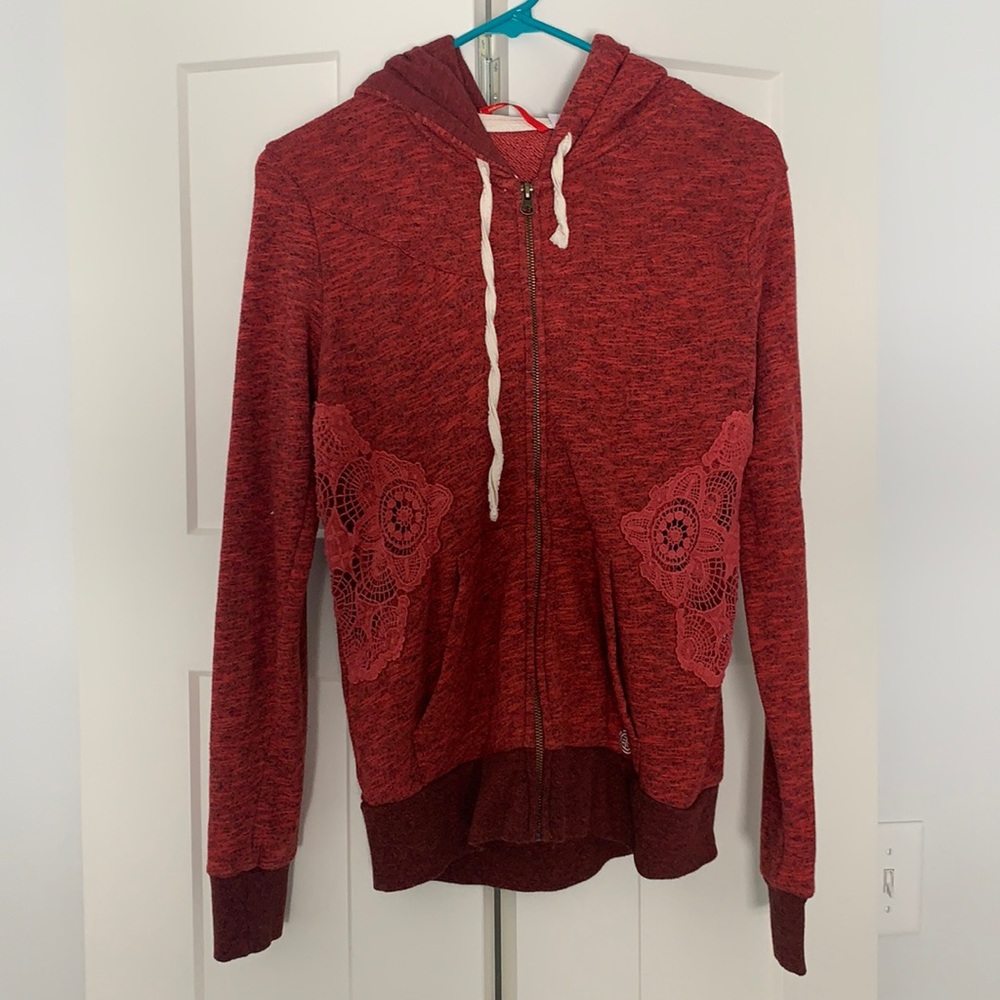 Full zip sweatshirt with side detail